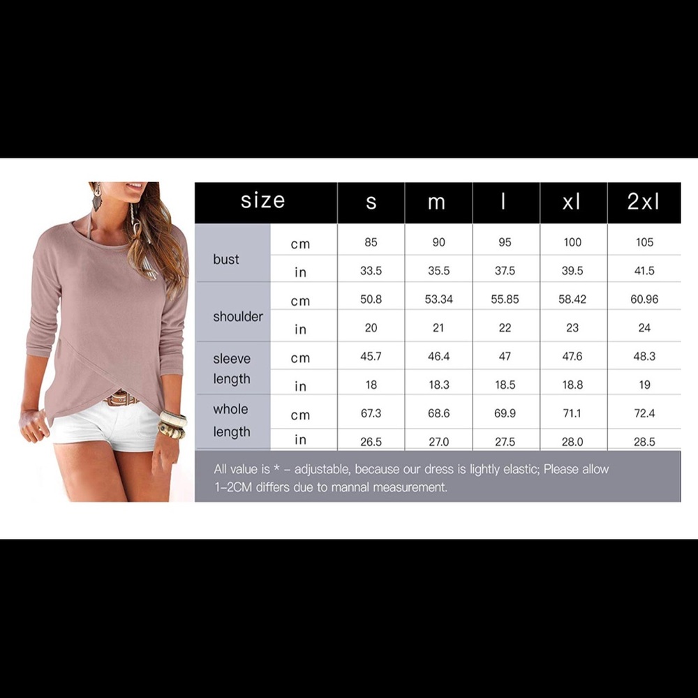 Green long sleeve wrap top - Picture 4 of 4